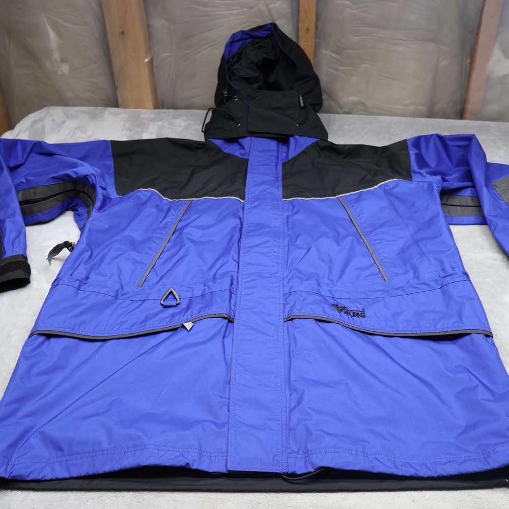 Viking Jacket Mens Large Blue Tempest Tri-Zone Waterproof 3in1 Shell Artic Rain